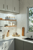 60 Cm Ikili Safir Meşe Mdf Uçan Duvar Rafı Gizli Bağlantı Kitaplık