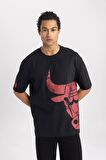 DeFactoFit NBA Chicago Bulls Oversize Geniş Kalıp Bisiklet Yaka Kısa Kollu Tişört B3889AX24SPBK34