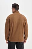 DeFacto Relax Fit Dik Yaka Fermuarlı Polar Sweatshirt D2688AX24AUBN164