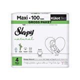 Sleepy Natural Gross Paket Külot Bez 4 Numara Maxi 100 Adet