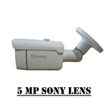 3 Kamerali Set - Hareket Algılayan Gece Görüşlü 24 Smd Led 5MP Sony Lensli 1080P Full HD Metal Kasa Güvenlik Kamerasi Seti 6224