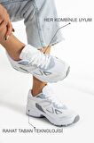 Kadın Beyaz Spor Ayakkabı Günlük Rahat Air Taban Sneaker N110