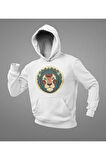 Özel Tasarım Aslan Baskılı Unisex Oversize Hoodie
