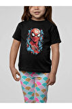 Örümcek Adam Kahraman Baskılı Unisex Spider-Man Film Çocuk Tişört (1-12 Yaş)