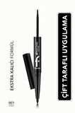 Flormar Extreme Tattoo Çift Uçlu Eyeliner & Jel Göz Kalemi (SİYAH) - 001 Black -8682536061551