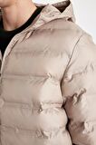 DeFacto Su İtici Şişme Mont Slim Fit Dar Kesim Kapüşonlu Fermuarlı Cepli D1185AX24WNBG106