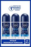 Nivea MEN Erkek Roll-on Deodorant Fresh Active 50ml, 48 Saat Koruma, X3 Adet