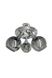 Yaz Krom 3'lü Füme Camlı Avize | Kaliteli Modern Metal Avize