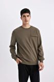 DeFacto Regular Fit Bisiklet Yaka Basic Düz Sweatshirt B6495AX24SPKH438