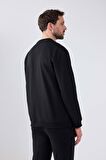 Twn Slim Fit Siyah Nakışlı Sweatshirt 2ECE25ORT0694