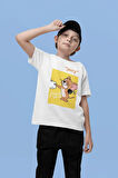 Jerry Baskılı Unisex Tom Ve Jerry Çizgi Film Çocuk Tişört (1-12 Yaş)