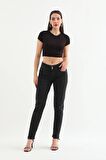 Banny Jean Kadın Comfort Fit Jean Pantolon Siyah
