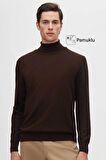 Ds Damat Regular Fit Kahverengi Pamuk Karışımlı Balıkçı Yaka Triko Kazak 5HF06ORT12007