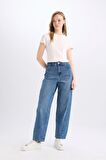 DeFacto Carrot Fit Yüksek Bel Bilek Boy Jean Yıkamalı Pantolon D8355AX24AUNM28