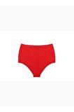 Kırmızı Süper Yüksek Bel Bikini Altı