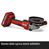 Einhell Professional Akülü Avuç Taşlama AXXIO 18/115 Q LiSolo Power X-Change (18 V, 700 W, Ø 115 mm, 28 mm kesme derinliği, kömürsüz, Quick-Fix oluk, kesme diski ve akü dahil değildir)