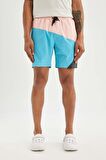 DeFactoFit Regular Fit Baskılı Esnek Dokulu Sporcu Kısa Boy Deniz Şortu B5999AX24HSTR231
