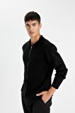 DeFacto Standart Fit Normal Kesim Polo Yaka Triko Hırka D3592AX24WNBK27