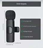 Kablosuz Mikrofon Cep Telefonu iPhone Android Kamera PC için Kablosuz 4'ü 1 Arada Video Kaydı