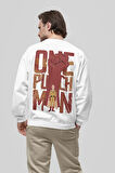 One Punch Man Baskılı Unisex Oversize Anime Sweatshirt