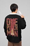 One Punch Man Baskılı Unisex Oversize Anime Sweatshirt