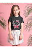 Türkiye Hello Kity Temalı Unisex Çizgi Film Çocuk Tişört (1-12 Yaş)