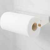 KAĞIT HAVLULUK YAPIŞKANLI VE VİDALI ŞERİT, KANCALI AĞAÇ ÇUBUKLU MODEL BEYAZ RENGİ