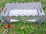 LAZER MANGAL PORTATİF PRATİK KATLANABİLİR PASLANMAZ IZGARALI 41X25 CM