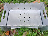 LAZER TAMAMI PASLANMAZ ÇELİK MANGAL PORTATİF PRATİK KATLANABİLİR 41X25 CM