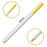 Mulpex Premium Kalite Alüminyum Eloksallı Sap, Vidalı 140 cm. Sarı