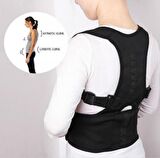 Unisex Siyah Manyetik Dik Duruş Korsesi