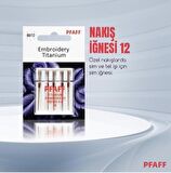 PFAFF NAKIŞ İĞNESİ 12 NO. (1 PAKET=5 ADET)  TİTANYUM (821198096)