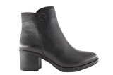 CASTLE BLACK 92160 Saf Deri Siyah Kadın Bot