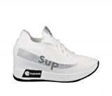 GUJA 22y305 Dolgu Topuk Beyaz Kadın Sneakers