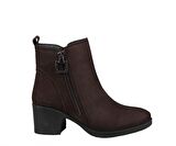 CASTLE BLACK 92163 Hakiki Deri Kahve Süet Kadın Bot