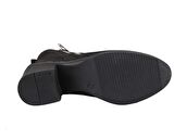 CASTLE BLACK 92163 Saf Deri Siyah Suet Kadın Bot