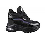 GUJA 22k300-9 Dolgu Topuk Siyah Kadın Sneakers