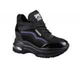 GUJA 22k300-9 Dolgu Topuk Siyah Kadın Sneakers
