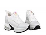 GUJA 22k300-2 Dolgu Topuk Beyaz Kadın Sneakers