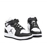 Cool Haykat Boğazlı Siyah-Beyaz Çocuk Sneakers