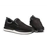 FOSCO 9903 Hakiki Deri Siyah Nubuk Erkek Günlük Ayakkabı