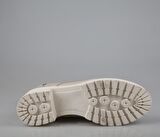 CASTLE BLACK 2680 Hakiki Deri Bej Kadın Bot