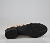 CASTLE BLACK 24556 Hakiki Deri Ortopedik Bej Kadın Günlük Anne Ayakkabısı