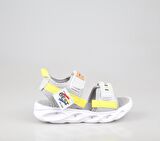 100 Işıklı Gri Sarı Çocuk Sandalet