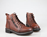 CASTLE BLACK 20911 Hakiki Deri Taba Kadın Bot