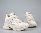 GUJA 24k302 Dolgu Topuk Bej Kadın Sneakers