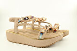GUJA 25y121-4 Ortopedik Bej Kadın Sandalet