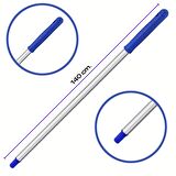 Mulpex Premium Kalite Alüminyum Eloksallı Sap, Vidalı 140 cm. Mavi