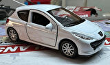 Oyuncak Metal Model Araba 1/36 Çek Bırak Peugeot 207 Beyaz