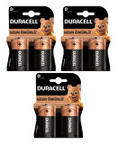 Duracell Pil Basic D Boy 2'li 3 Paket